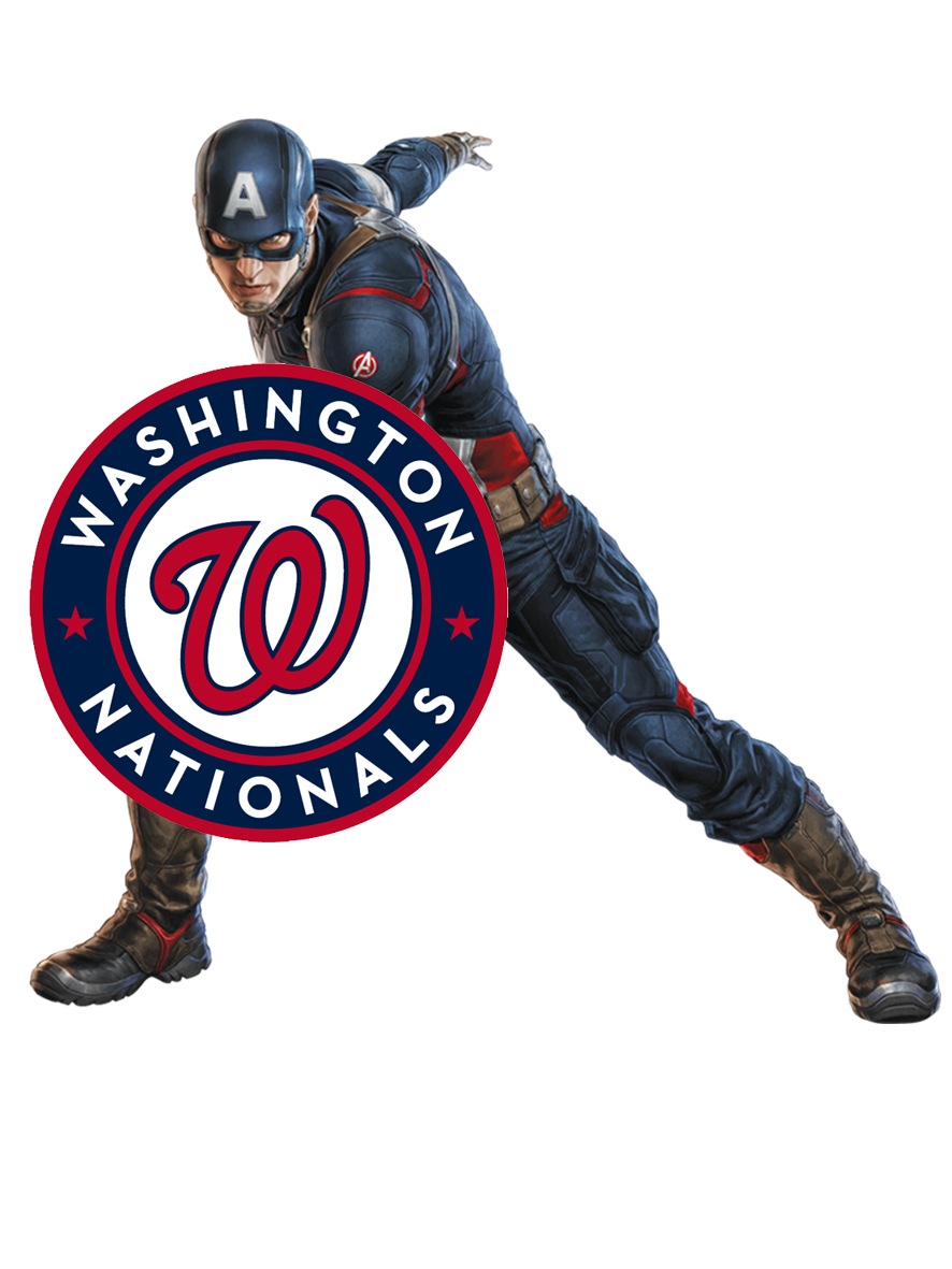 Washington Nationals Captain America Logo vinyl decal